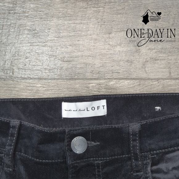 Loft High Waist Velour Pants Size 6 - Picture 2 of 6